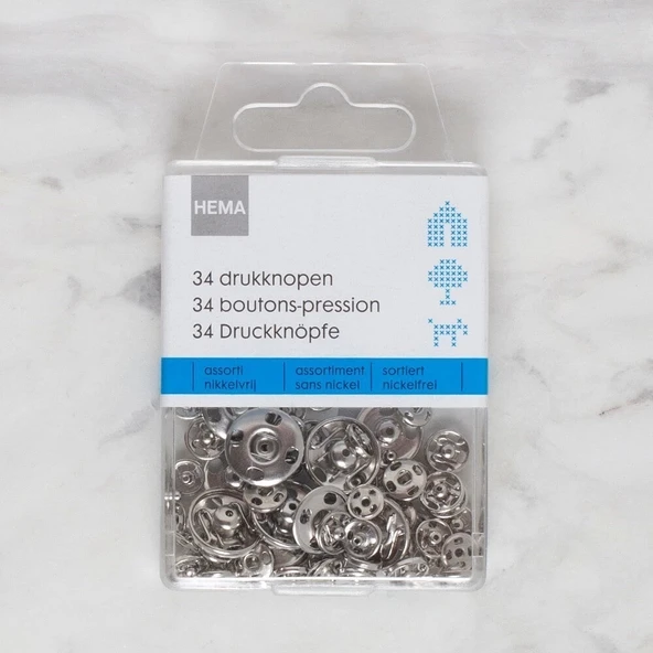 Loren Metal Çıt Çıt - 34 Lü Gümüş