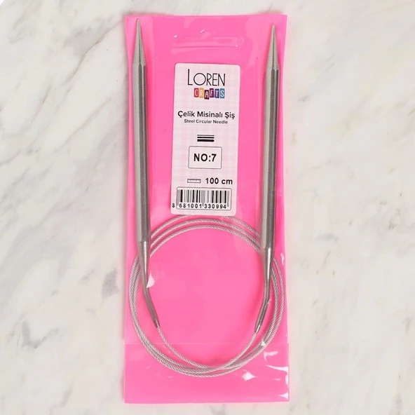 Loren Crafts 7 Mm Çelik Misinalı Şiş 100 Cm - 2