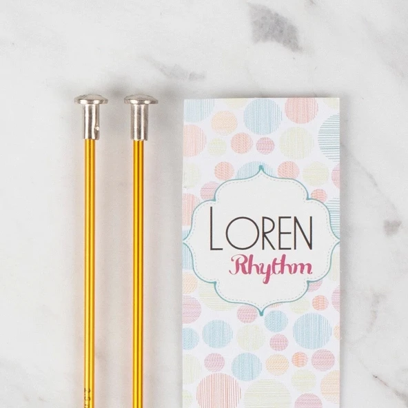Loren Rythm 2,5mm Sarı Renkli Metal Örgü Şişi - 2