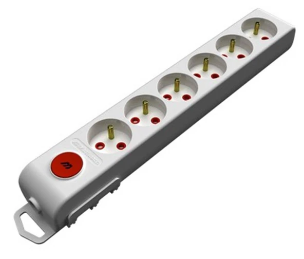 Mutlusan Rı-Tech 6lı 5mt Anahtarlı Upsli Grup Priz (001 175 640002 05 00)