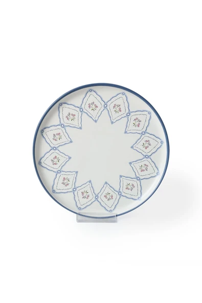 Keramika Floral Waves Nordic Pasta Tabağı 22 Cm 6 Adet 22669 - Resim 5