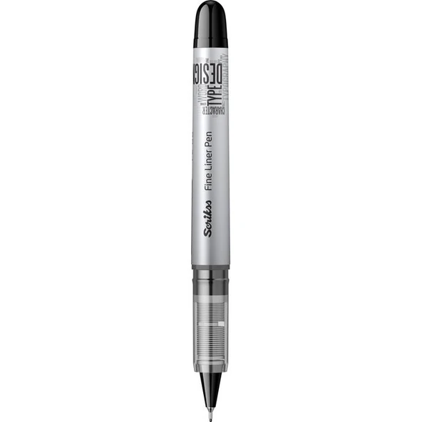Scrikss Fineliner 0.6 MM Siyah FL-68 - Resim 5