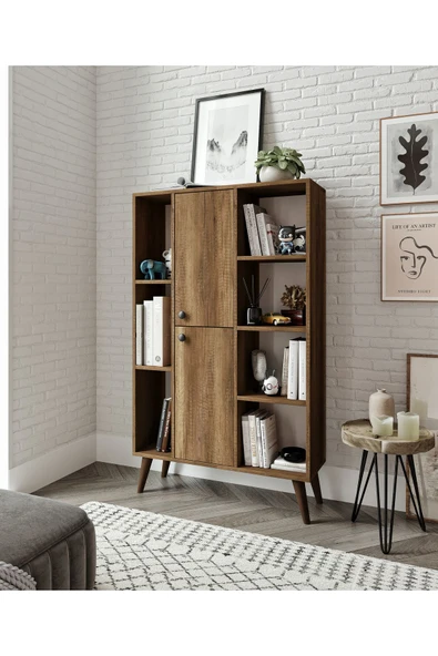 CABİNSE Cabinse %100 MDF 2 Kapaklı 11 Bölmeli KİTAPLIK %100 MDF