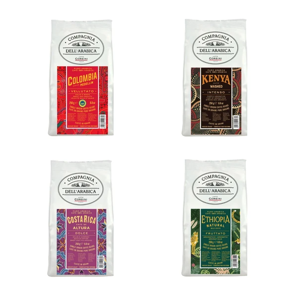 Caffe Corsini %100 Arabica Çekirdek Kahve 4x250GR Tadım Paketi - 2