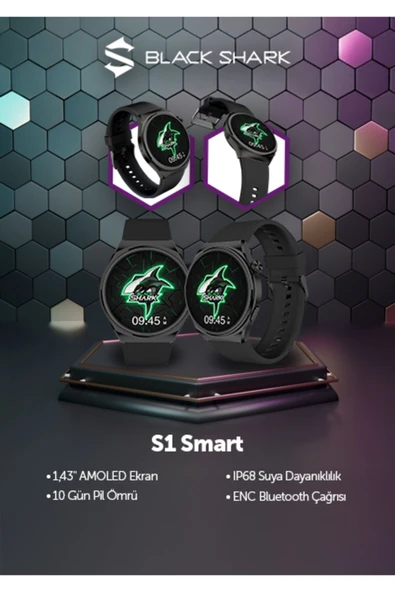 S1 Akıllı Saat Black  (Black Shark Türkiye Garantili) - 5
