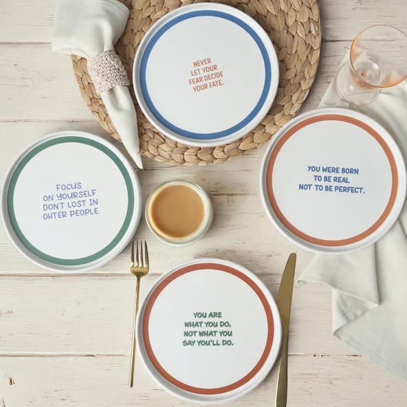 Keramika Motto Line Stackable Pasta Tabağı 21 Cm 4 Adet  22645-22731-35-36