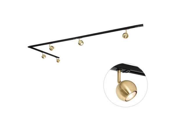 mylights  Lkçşe manet ray led spot os ram marka led ampullü beşli led avize  ray spot 3000k