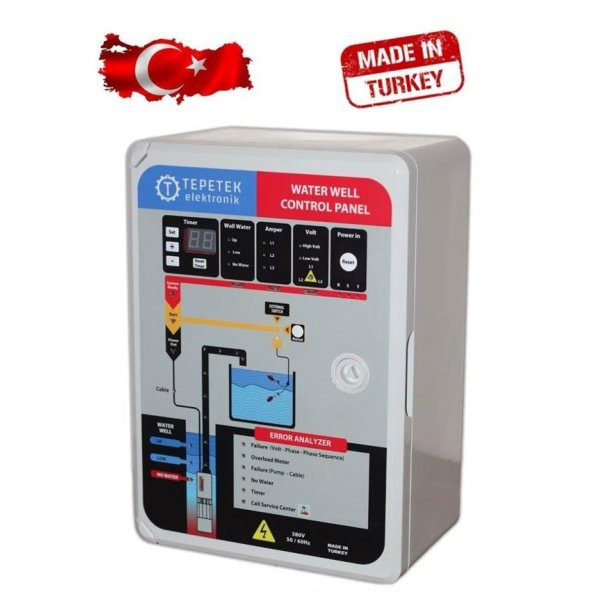 Dalgıç Pompa Elektronik Kontrol Panosu 5-7,5 Kw Trifaze - 4