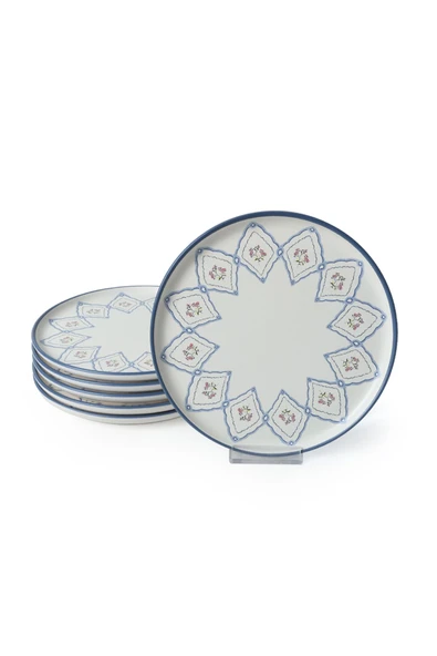 Keramika Floral Waves Nordic Pasta Tabağı 22 Cm 6 Adet 22669 - Resim 7