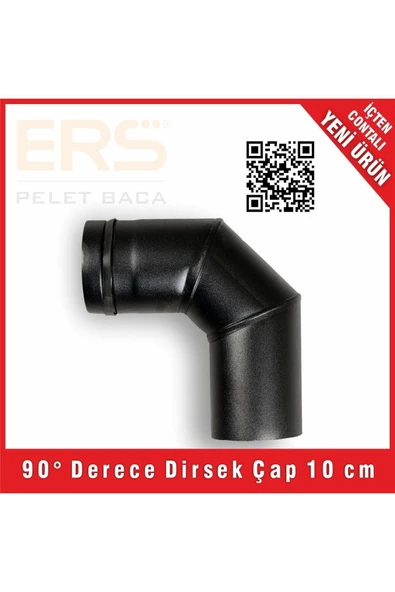 ERS BACA  90° Derece Dirsek - Pelet Baca 10 Cm (ø 100 Mm)