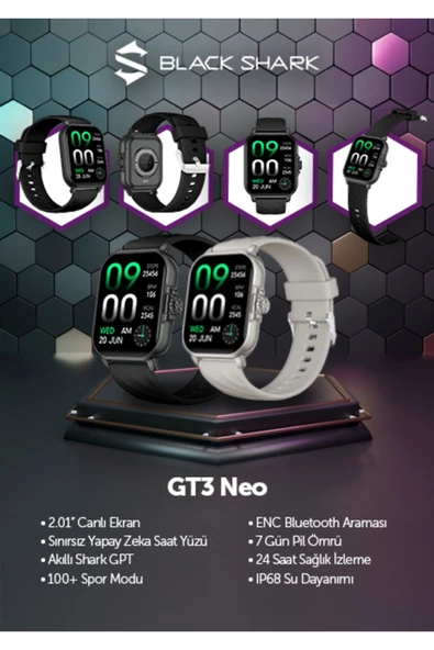 GT3 Neo Akıllı Saat Black  (Black Shark Türkiye Garantili) - 5