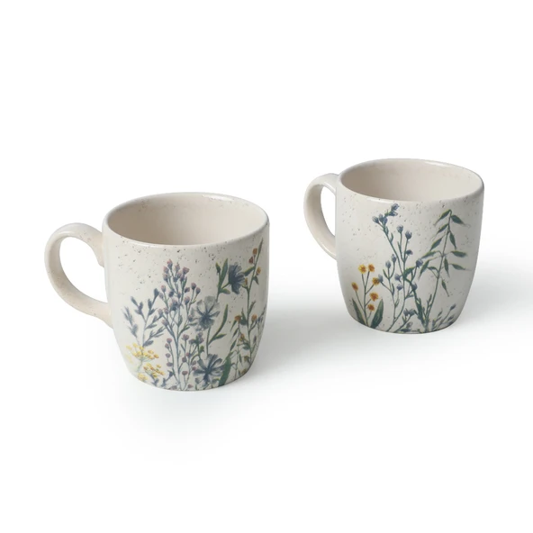 Keramika Deep Bloom Bulut Kupa 8 Cm 2 Adet 22942-43 - 4