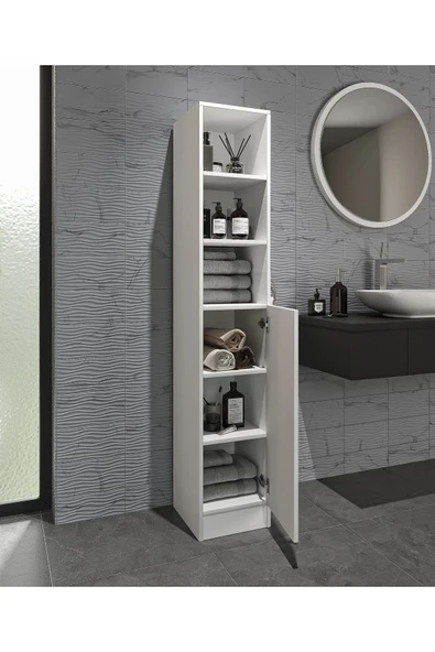CABİNSE BANYO DOLABI 1 KAPAK 6 RAFLI ÇOK AMAÇLI DOLAP 1.SINIF MALZEME - 2