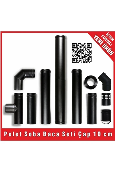 ERS BACA  Pelet Baca Boru Seti (Ø 100 MM) (içten Contalı , Muflu Sistem )