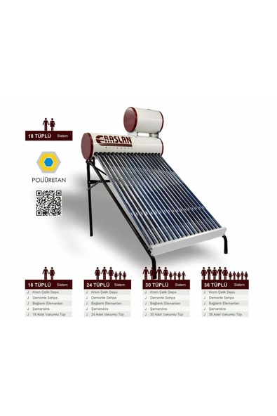 ERASLAN  Güneş Enerjisi 18 Vakum Tüplü Güneş Enerji Sıcak Su Sistemleri - 3