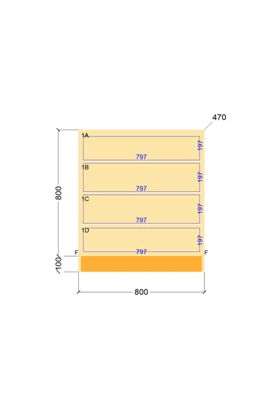 CABİNSE Cabinse %100 MDF Soft Beyaz 4 Çekmeceli ŞİFONYER - 5