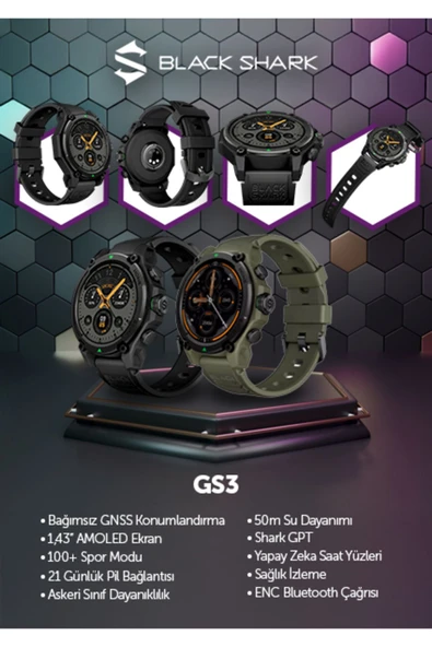 GS3 Akıllı Saar Black (Black Shark Türkiye Garantili) - Resim 5