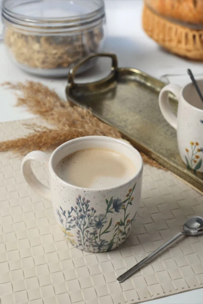 Keramika Deep Bloom Bulut Kupa 8 Cm 2 Adet 22942-43 - 3