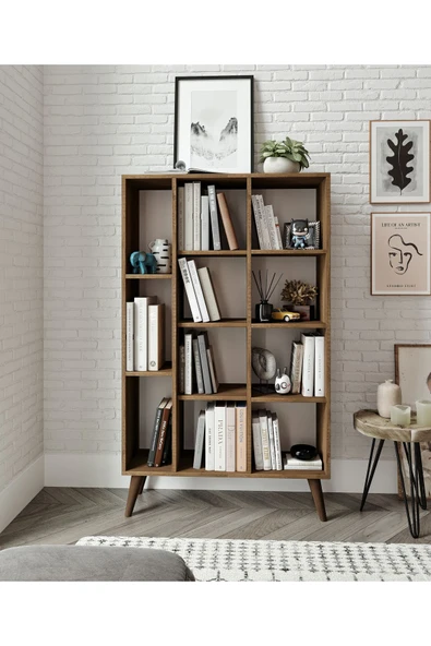 CABİNSE Cabinse %100 MDF 2 Kapaklı 11 Bölmeli KİTAPLIK %100 MDF - 4