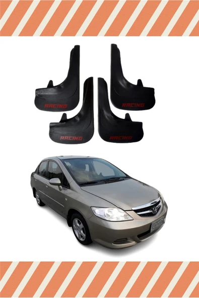 Heda Tex Honda City 2006-2009 Racing Yazılı 4'lü Tozluk Çamurluk Paçalık