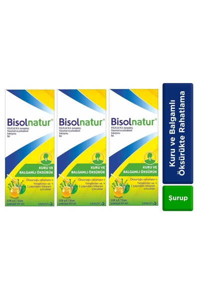BİSOLNATUR Bitkisel Şurubu 128 gr 3 Adet