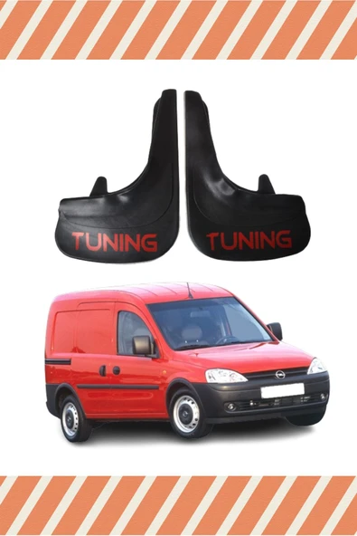 NOVDES Opel Combo 2001-2012 Racing Beyaz Yazılı 2'Li Tozluk Çamurluk Paçalık