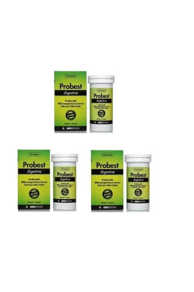 PROBEST Digestive Probiyotik 20 Kapsül 3 Kutu 8699514150800x3
