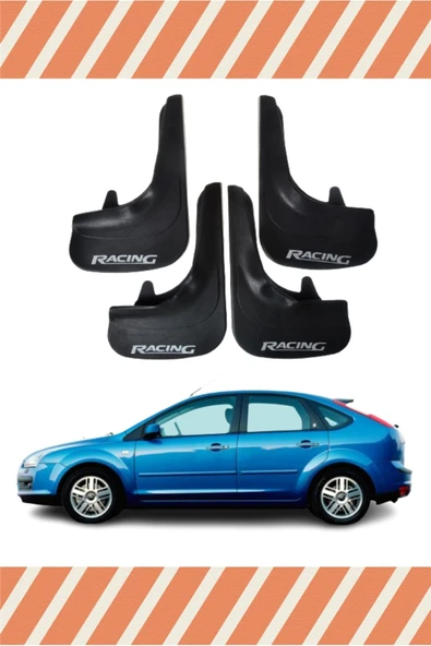 Heda Tex Ford Focus 2 Hb 2005-2011 Racing Yazılı 4'lü Tozluk Çamurluk Paçalık