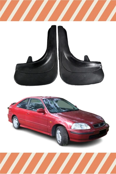 Heda Tex Honda Civic 1995-2001 Sports Yazılı 2'li Tozluk Çamurluk Paçalık