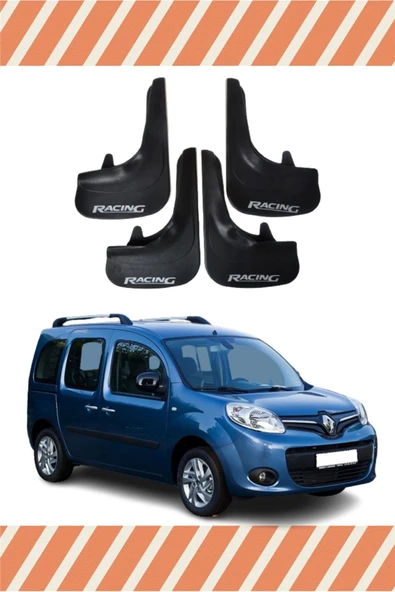 Heda Tex Renault Kangoo Racing Yazılı 4'lü Tozluk Çamurluk Paçalık