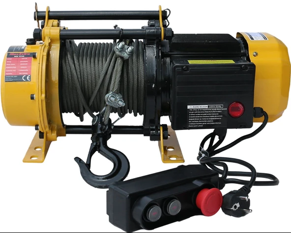 MAX EXTRA MX11110 - 220 Volt Elektrikli Pratik Yük Kaldırma Vinçi 750-1500 KG - 15-30 Metre Halat