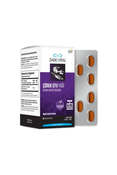 ZADE VİTAL Blıster 60 Kapsül Zadevıtal Corek Otu Yağı - Resim 3