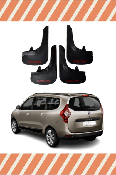 Heda Tex Dacia Lodgy Tüm Kasalar Racing Yazılı 4'lü Tozluk Çamurluk Paçalık
