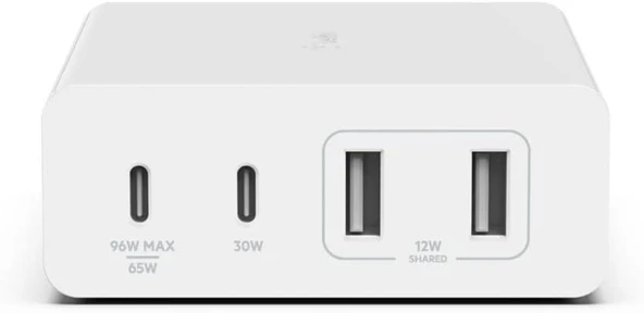 Belkin Şarj cihazı GAN 4 bağlantı noktası 108WŞarj cihazı GAN 4 bağlantı noktası 108W Outlet - 4