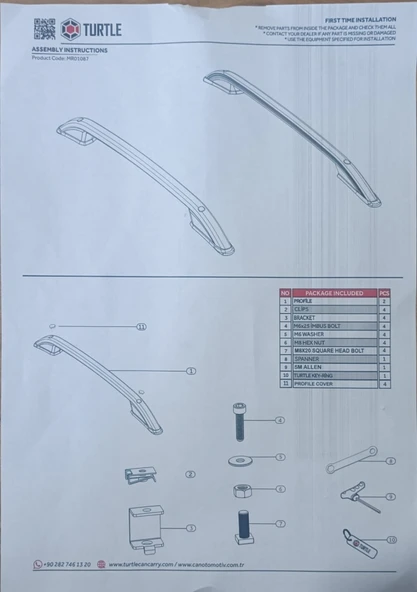 AMAROK ARACA ÖZEL SİYAH TAVAN ÇITASI 2022 2023 2024 2025 - 2