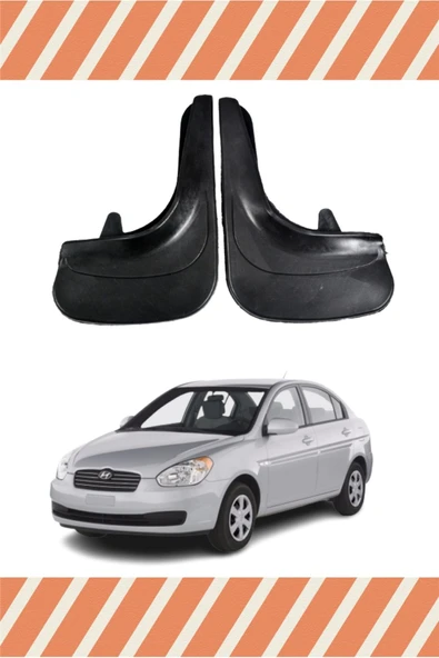 Heda Tex Hyundai Accent Era Racing Beyaz Yazılı 2'Li Tozluk Çamurluk Paçalık