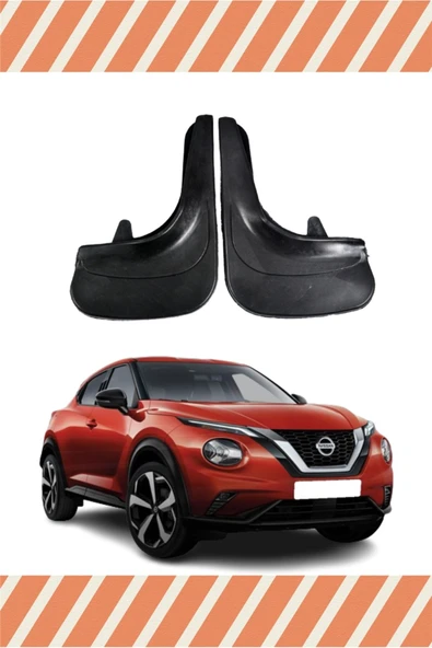 Heda Tex Nissan Juke Racing Uyumlu Kırmızı Yazılı 2'li Tozluk Çamurluk Paçalık