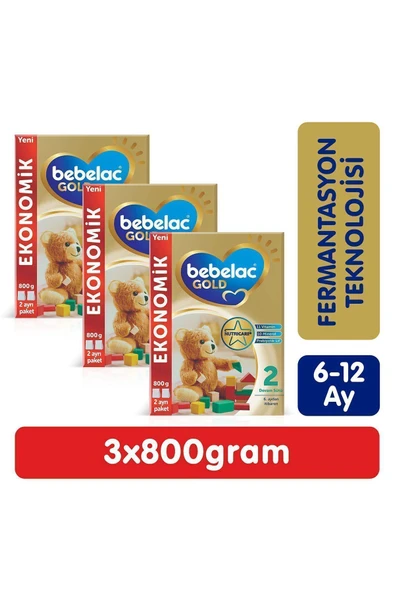 BEBELAC Gold 2 Devam Sütü 800 gr X 3 Adet