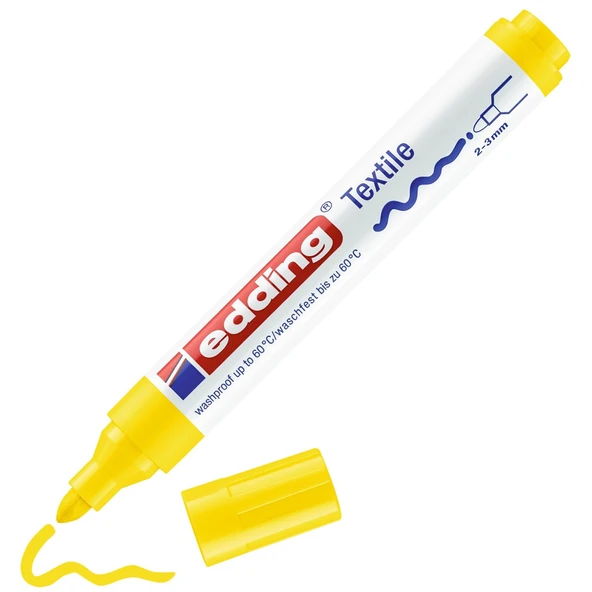 Edding T-Shırt Kalemi Yuvarlak Uçlu 2-3 MM Sarı 4500 - 3