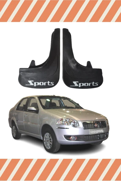 NOVDES Fiat Siena Racing Beyaz Yazılı 2'li Tozluk Çamurluk Paçalık