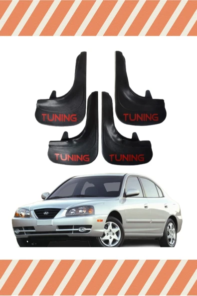 NOVDES Hyundai Elentra 2002-2007 Tunıng Yazılı 4'lü Tozluk Çamurluk Paçalık