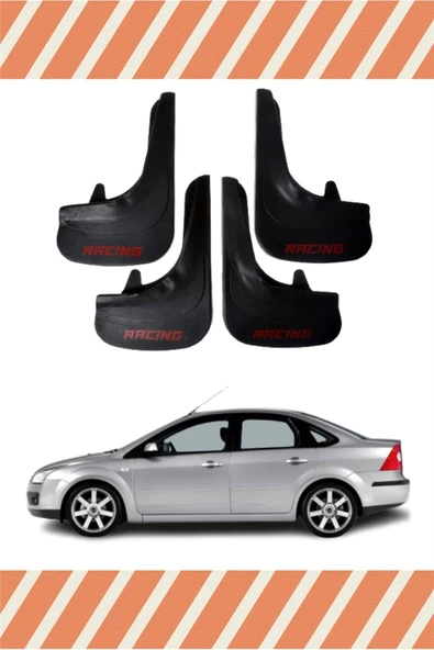 Heda Tex Ford Focus 2 Racing Yazılı 4'lü Tozluk Çamurluk Paçalık