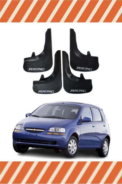 Heda Tex Chevrolet Aveo Hb 2005-2011 Racing Yazılı 4'lü Tozluk Çamurluk Paçalık