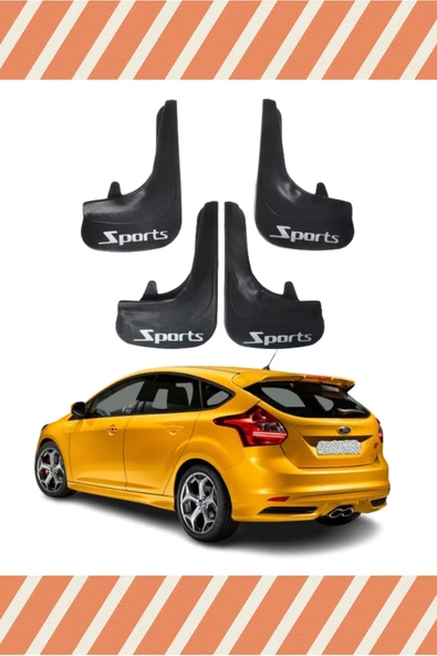 Heda Tex Ford Focus 3 Hb 2011-2015 Racing Yazılı 4'lü Tozluk Çamurluk Paçalık