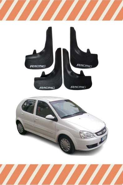 NOVDES Tata Indica Racing Yazılı 4'lü Tozluk Çamurluk Paçalık Uyumlu