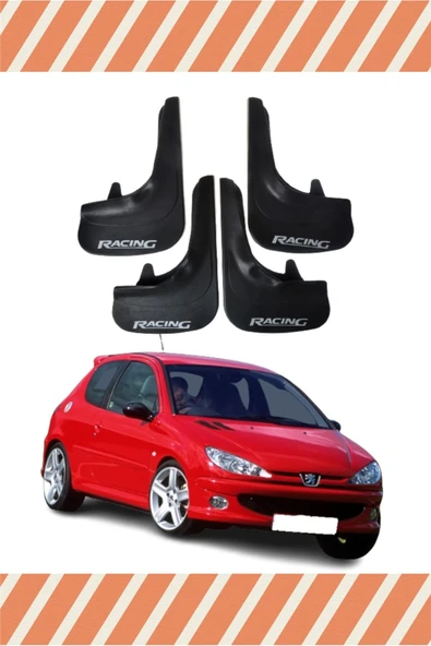 Heda Tex Peugeot 206 Hb Peugeot 106 Racing Yazılı 4'lü Tozluk Çamurluk Paçalık