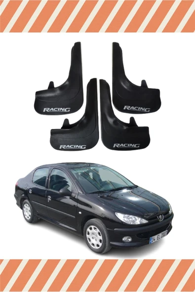 Heda Tex Peugeot 206 Sd Tüm Kasalar Racing Yazılı 4'lü Tozluk Çamurluk Paçalık