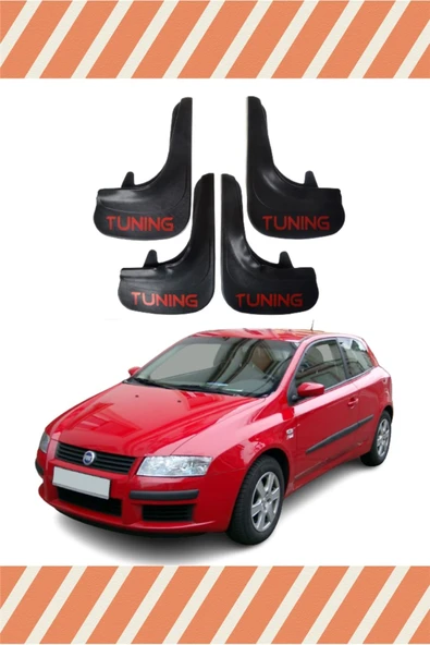 NOVDES Fiat Stilo Tuning Yazılı 4'lü Tozluk Çamurluk Paçalık