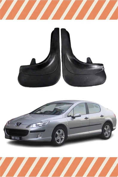 ALPAX OTOMOTİV Peugeot 407 Racing Beyaz Yazılı 2'li Tozluk Çamurluk Paçalık