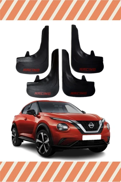 Heda Tex Nissan Juke Racing Yazılı 4'lü Tozluk Çamurluk Paçalık
